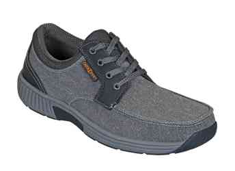 Orthofeet Shoes Porto 425 - Mens Comfort Orthopedic Casual Shoe: Gray