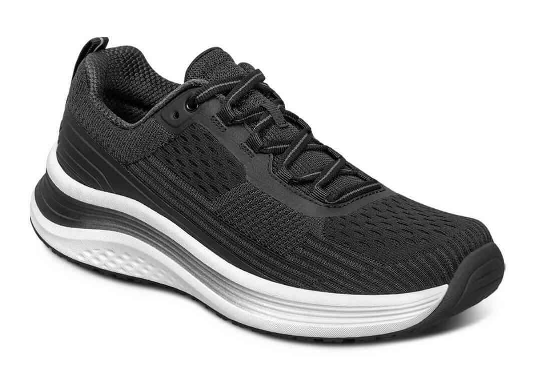 Orthofeet Shoes Relay 87001 Womens Athletic Shoe: Black