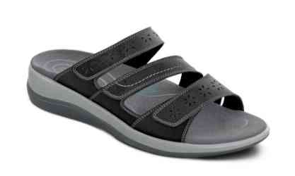 Orthofeet Shoes Sahara 922 Womens Comfort Sandal: Black