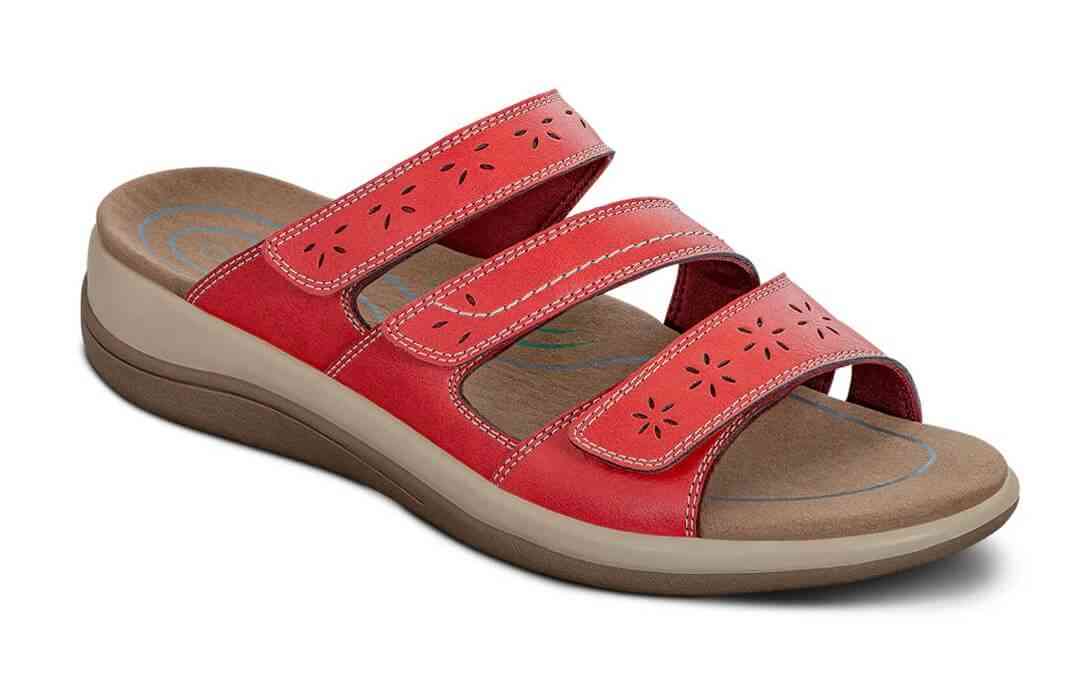 Orthofeet Shoes Sahara 923 Womens Comfort Sandal: Red