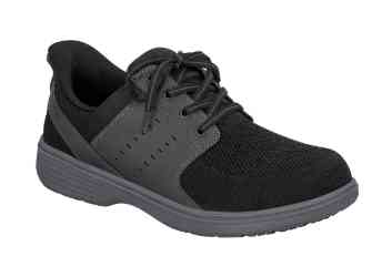 Orthofeet Shoes Siron 20216 Mens Hands Free Slip on Casual Shoe: Black