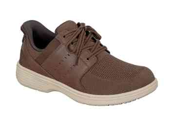 Orthofeet Shoes Siron 20217 Mens Hands Free Slip on Casual Shoe: Brown