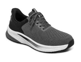 Orthofeet Shoes Tilos 20017 Mens Hands Free Slip on Athletic Shoe: Gray