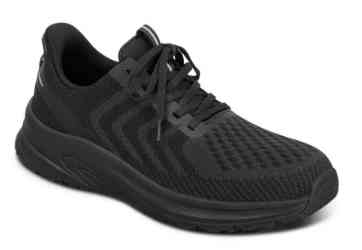 Orthofeet Shoes Tilos 20018 Mens Hands Free Step In Athletic Shoe: Black