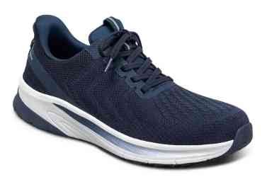 Orthofeet Shoes Tilos 20022 Mens Hands Free Step In Athletic Shoe: Navy