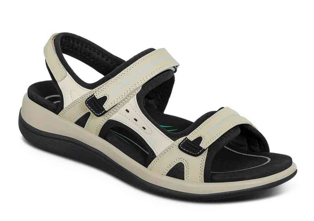 Orthofeet Shoes Venice 969 Womens Comfort Sandal: Bone