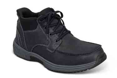 Orthofeet Shoes Verno 40011 Mens Hands Free Slip on 4" Boot: Black
