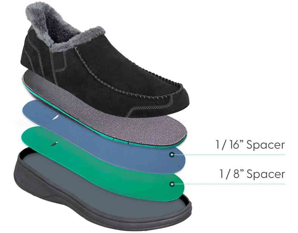 OrthoFeet Suede Slip-On Shoe W/~1” LIFT ON LEFT ONLY-Custom Vibram! Men’s Size 8 Men main image 4