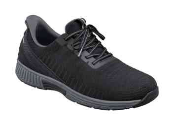 Orthofeet Shoes Yari 20011 Mens Hands Free Slip on Athletic Shoe: Black