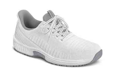Orthofeet Shoes Yari 20015 Mens Hands Free Slip on Athletic Shoe: White