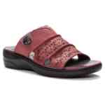 Propet Gertie WSO041L Women's Casual Slip on Sandal: Burgundy