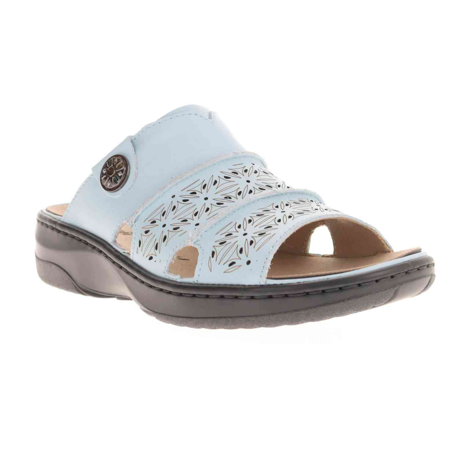 Propet Gertie WSO041L Womens Casual Slip on Sandal: Lt Blue