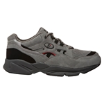 Propet M2034 Stability Walker Athletic Shoe: Grey/Black Nubuck