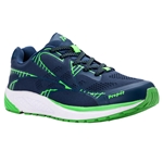 Propet One LT MAA022M Mens Athletic Shoe: Navy/Lime