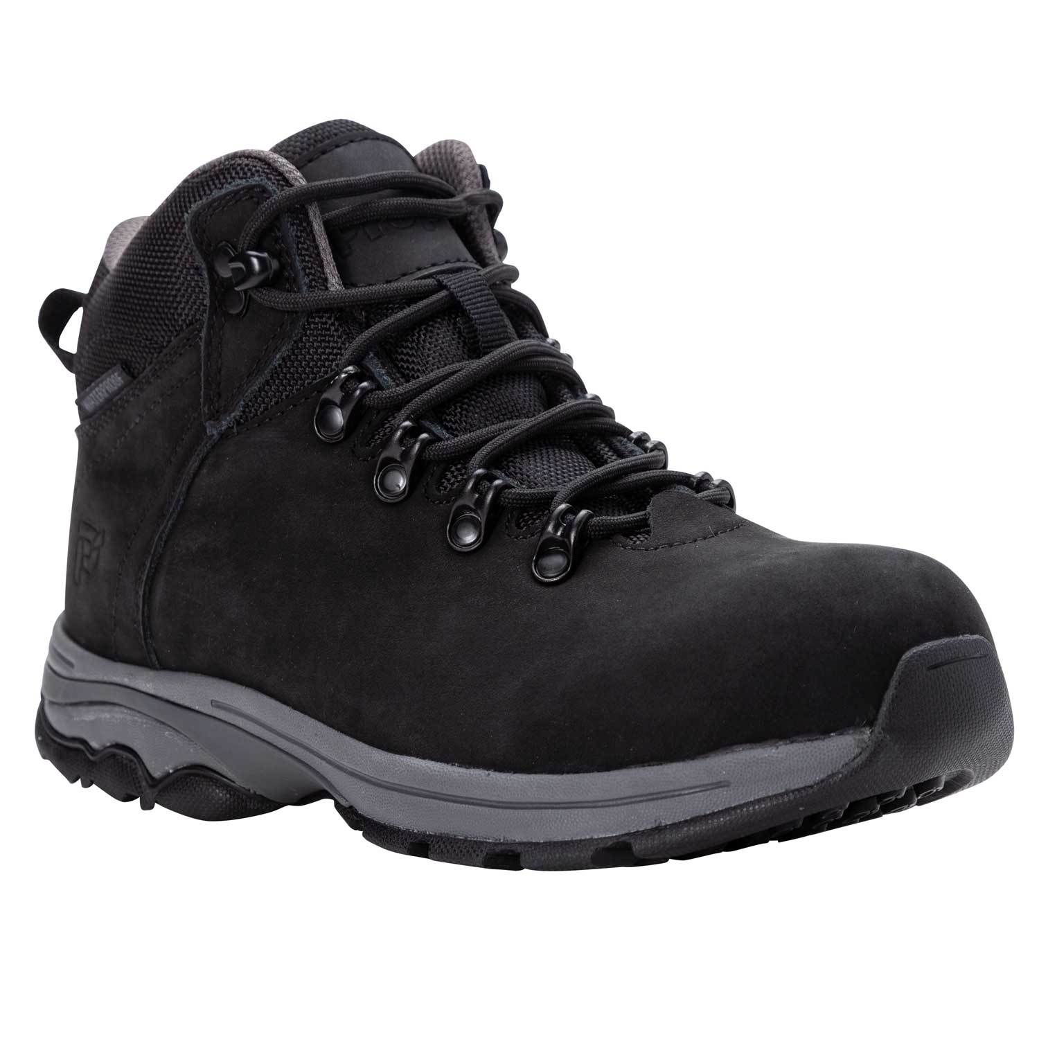 black waterproof hiking boots