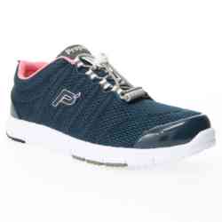Propet TravelWalker II W3239 Womens Slip-On Shoe: Navy/Melon