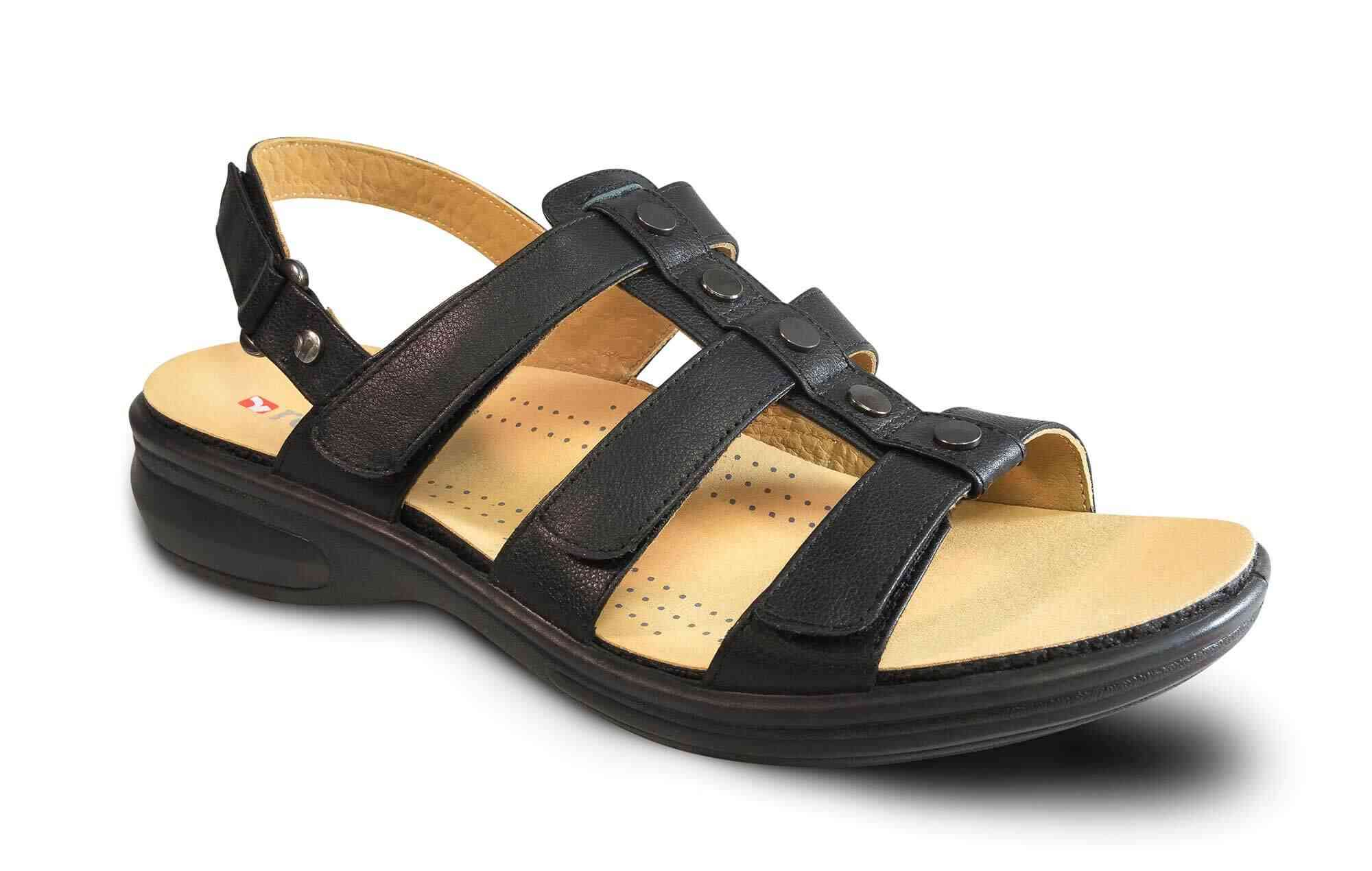 Revere - Toldedo - Black - Womens Sandal