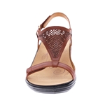 Revere Santa Fe Women's Adjustable Sandals - Cognac