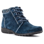 Propet Delaney Suede WFV002S 5 inch Women's Casual Boot - Navy