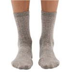 Dr. Comfort Mens Wool Marl Crew Socks - Brown
