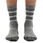 Dr. Comfort Mens Wool Striper Crew Socks - Black