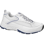 Drew Shoes - Aaron - White / Navy Leather / Mesh - Athletic Shoe
