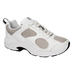Drew Shoes - Flash - White Leather / Grey Mesh - Athletic Shoe
