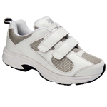 Drew Shoes - Flash II V - White Leather / Grey Mesh - Athletic Shoe
