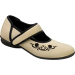 Drew Shoes - Jada - Ivory Stretch Material - Casual Shoe