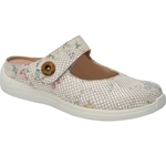 Drew Shoes - Juniper - White Floral Print Leather - Casual, Dress