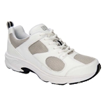 Drew Shoes 40805 Lightning II - Leather / Mesh Athletic Shoe - White/Grey