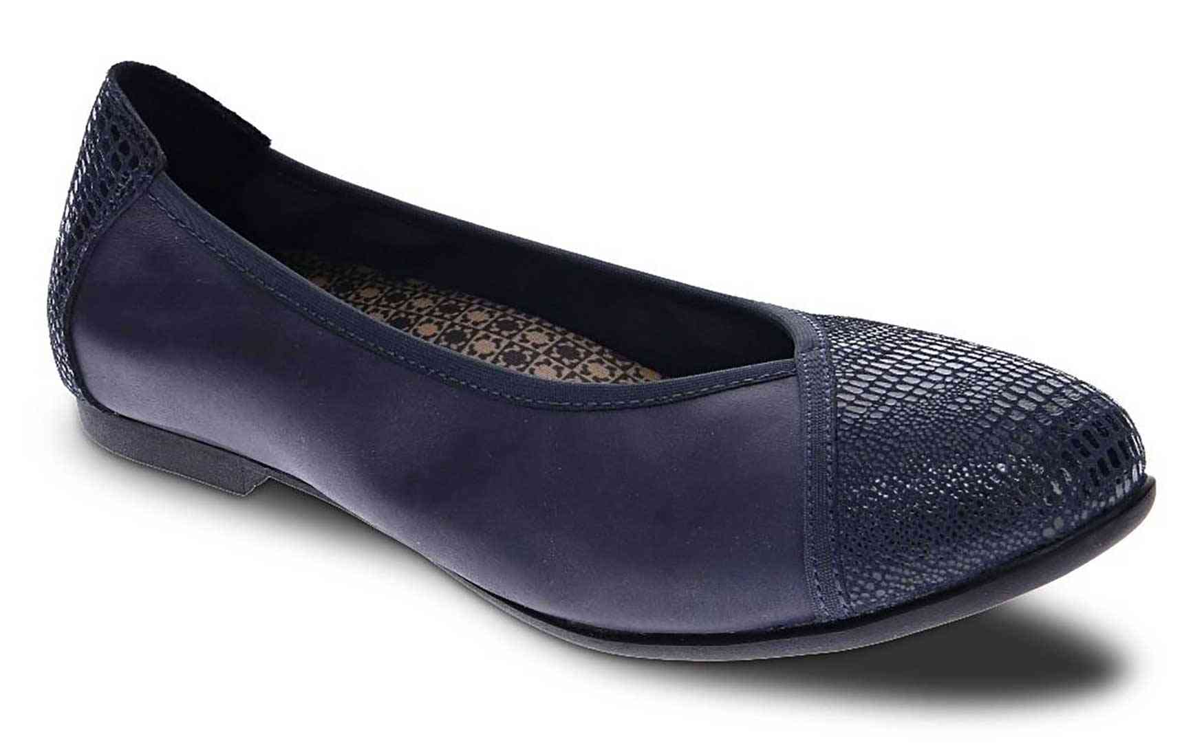 Revere Nairobi Womens Casual Shoe - Navy/Lizard/Sapphire